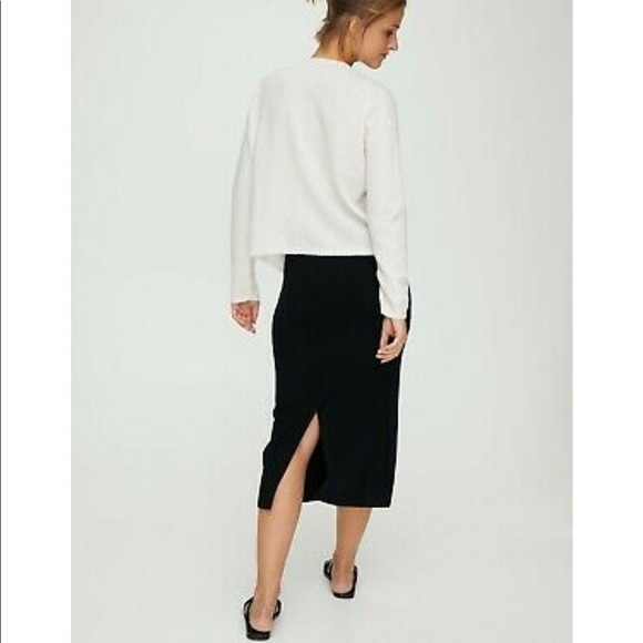 Babaton Johan Wool Black Skirt - Picture 3 of 7